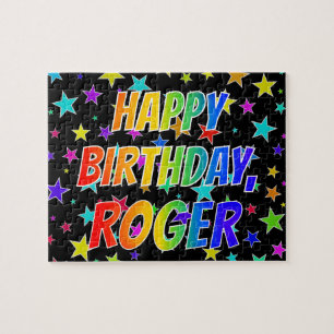 "ROGER" First Name, Fun "HAPPY BIRTHDAY" Jigsaw Puzzle