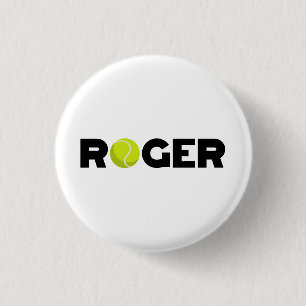 Roger Tennis 3 Cm Round Badge