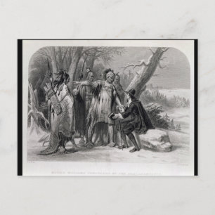 Roger Williams sheltered by the Narragansetts Postcard