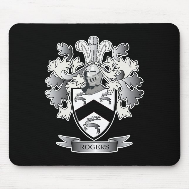 Rogers Coat of Arms Mouse Mat (Front)