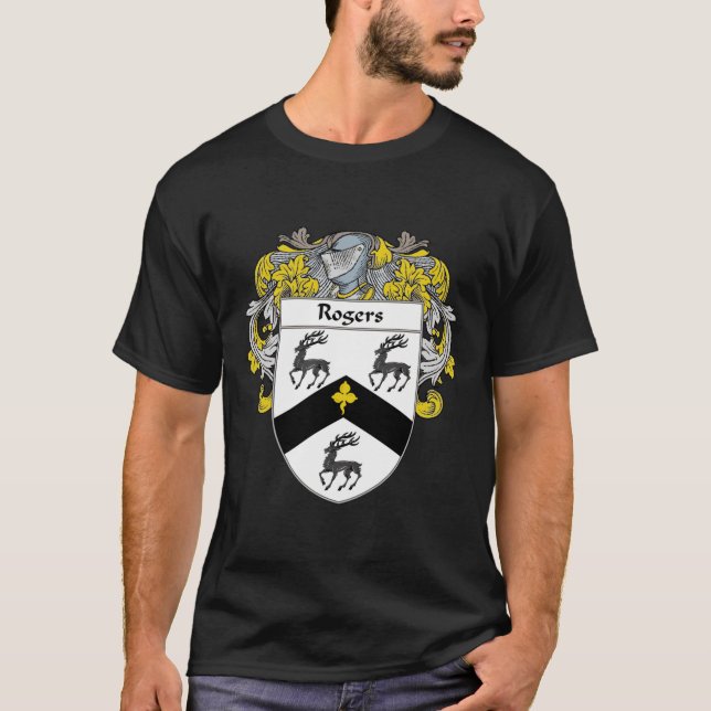 Rogers Coat of Arms  Rogers Family Crest233 T-Shirt (Front)