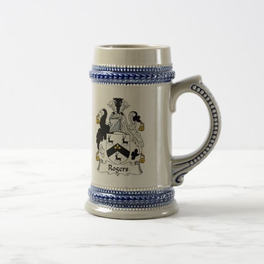 Rogers Coat of Arms Stein - Family Crest