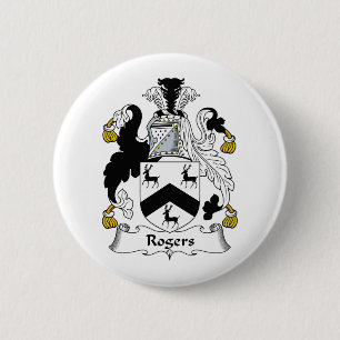 Rogers Family Crest 6 Cm Round Badge