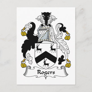Rogers Family Crest Postcard