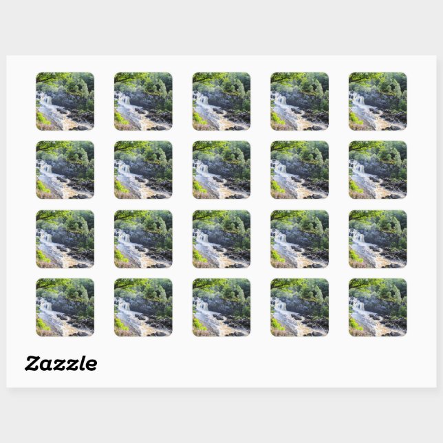 Rogie Falls, Scotland Square Sticker (Sheet)