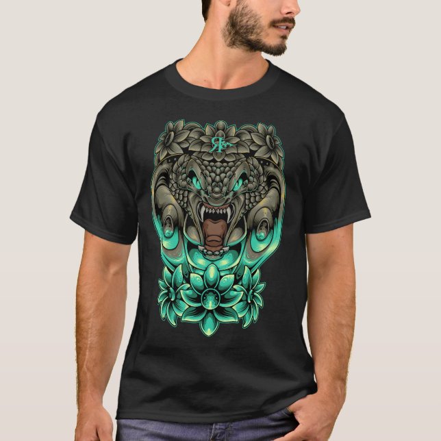 ROGUE COBRA SNAKE MONSTER TATTOO ART T-SHIRT (Front)