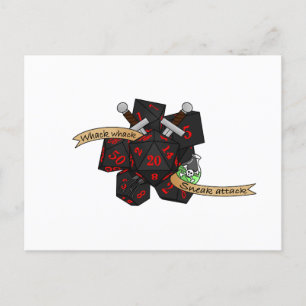 Rogue Dice Design Announcement Postcard