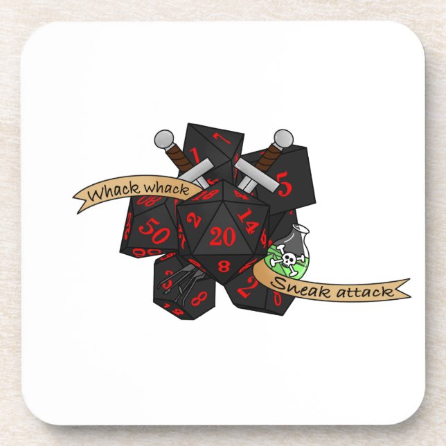 Rogue Dice Design Coaster (Front)