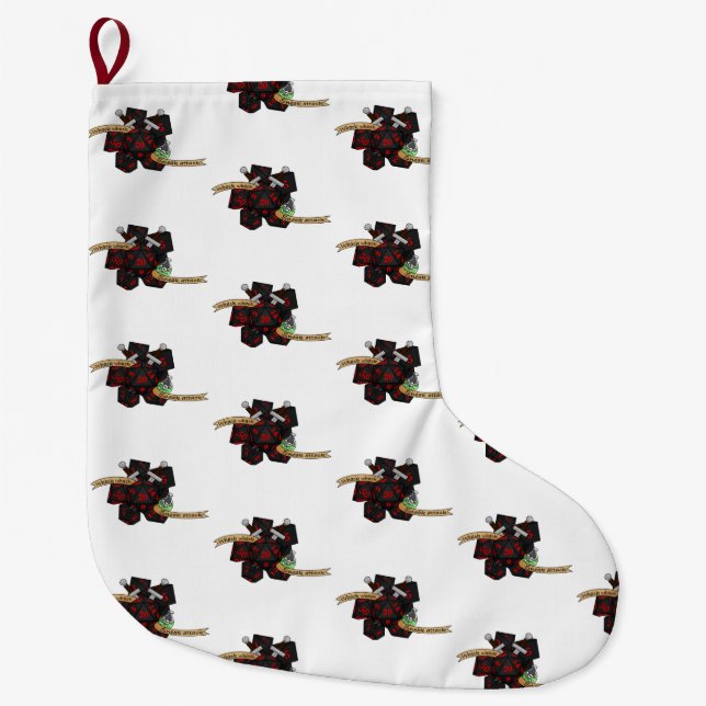 Rogue Dice Design Large Christmas Stocking (Front)