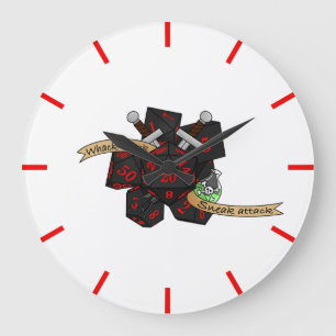Rogue Dice Design Large Clock