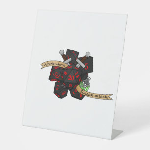 Rogue Dice Design Pedestal Sign