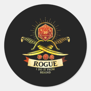 Rogue Fantasy Gamer Rpg Cl  Classic Round Sticker