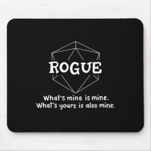 Rogue Funny Character Joke Roleplaying Games Rpg G Mouse Mat