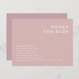 ROGUE Modern Dusty Rose Blush Books for Baby Card