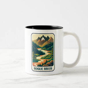 Rogue River Oregon Colours Two-Tone Coffee Mug