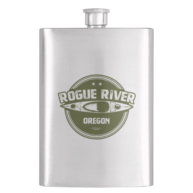 Rogue River, Oregon Hip Flask (Front)