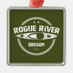 Rogue River, Oregon Metal Tree Decoration