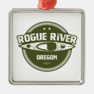 Rogue River, Oregon Metal Tree Decoration