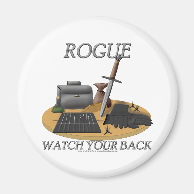 Rogue: Watch Your Back Magnet (Front)