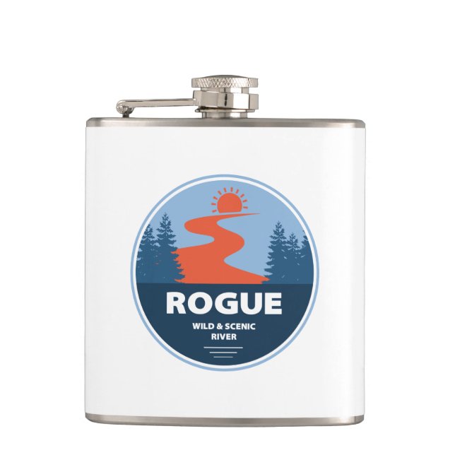 Rogue Wild And Scenic River Hip Flask (Front)