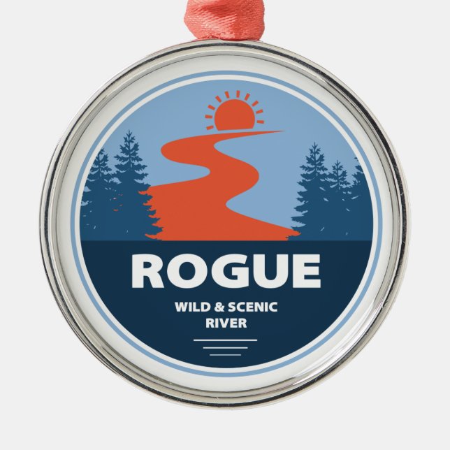 Rogue Wild And Scenic River Metal Tree Decoration (Front)