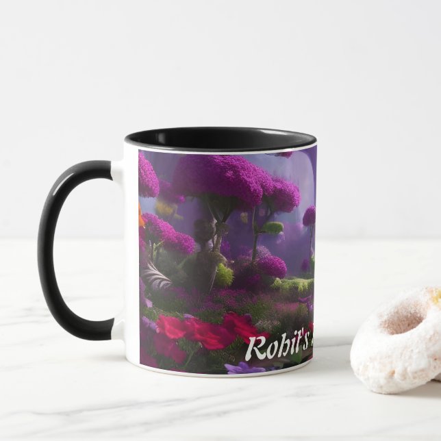 Rohit's Morning Tea Personalised Customisable Mug (With Donut)