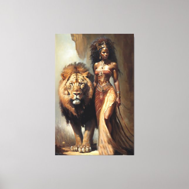 Roho ya Mnyama, African Goddess of Animals, Africa Canvas Print (Front)