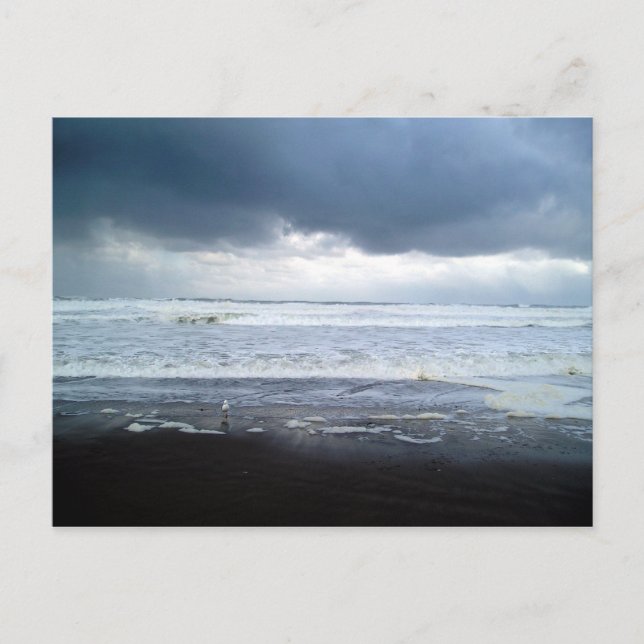 Roiling Sea at Agate Beach Oregon Postcard (Front)
