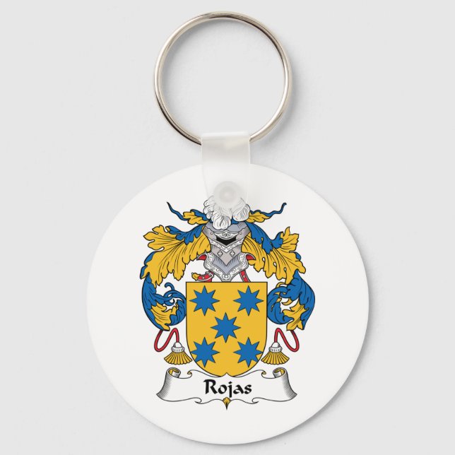 Rojas Family Crest Key Ring (Front)