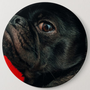 rojo dog 6 cm round badge