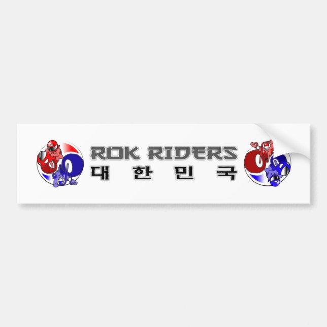ROK Riders bumper sticker (Small Print) (Front)