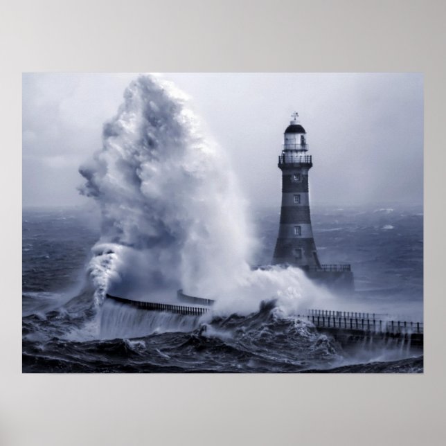 Roker Lighthouse Print (Front)