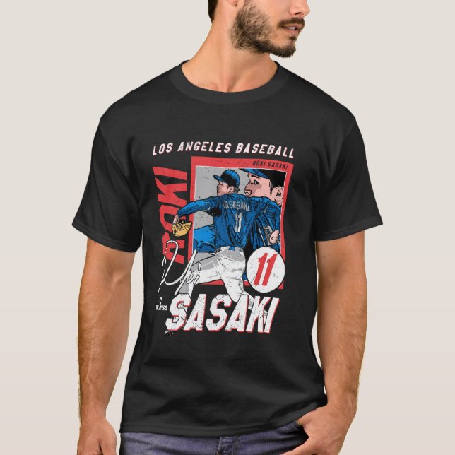 Roki Sasaki  Los Angeles D MLB Baseball Players ML T-Shirt (Front)
