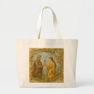 Roland and Aude mediaeval legend Large Tote Bag