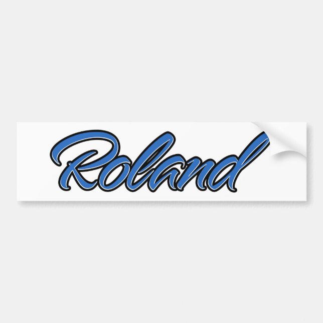 Roland Name blue Aufkleber Sticker Autoaufkleber (Front)
