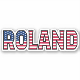 Roland Name Vorname USA Sticker Stickerset