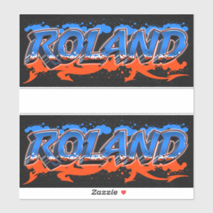 Roland Vorname Name Graffiti Aufkleber Sticker