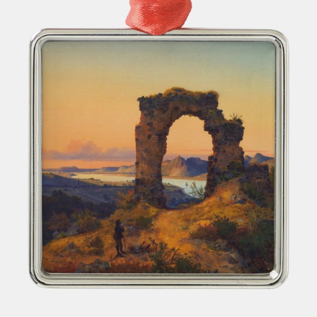 Roland's Arch (by Andreas Achenbach) Metal Tree Decoration (Front)