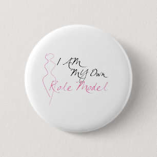 Role Model White 6 Cm Round Badge