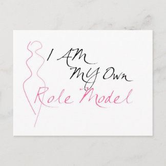 Role Model White Postcard