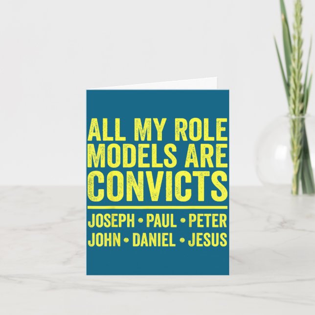 Role models are convicts joseph paul peter john card (Front)