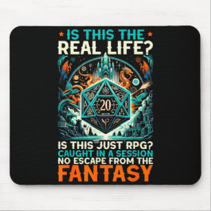Role Playing Game Rpg Master D20 Tabletop Funny Rp Mouse Mat