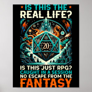 Role Playing Game Rpg Master D20 Tabletop Funny Rp Poster