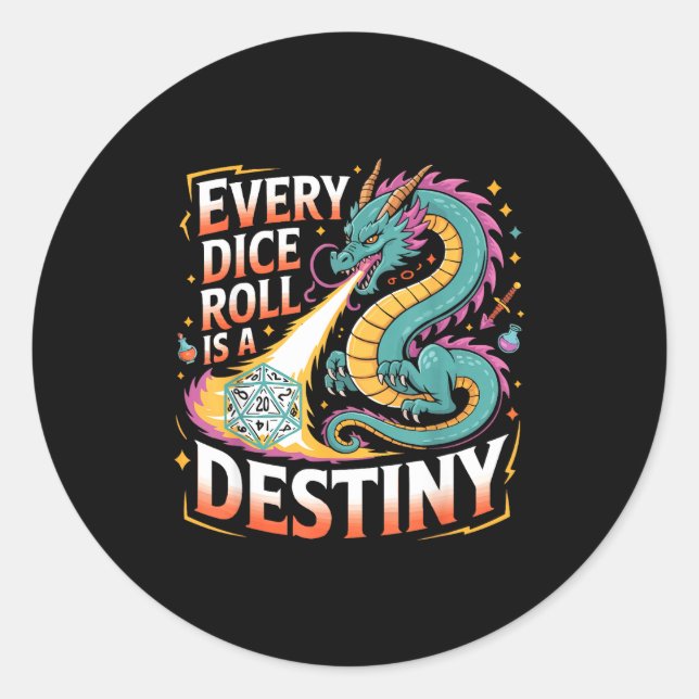 Role Playing Gamer Rpg Master D20 Tabletop Funny R Classic Round Sticker (Front)