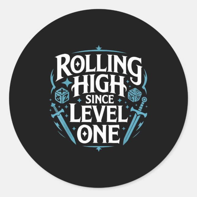 Role Playing Gamer Rpg Master D20 Tabletop Funny R Classic Round Sticker (Front)