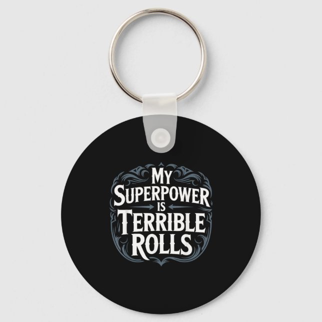 Role Playing Gamer Rpg Master D20 Tabletop Funny R Key Ring (Front)