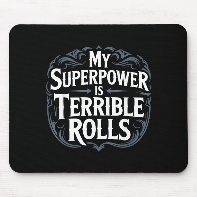 Role Playing Gamer Rpg Master D20 Tabletop Funny R Mouse Mat (Front)