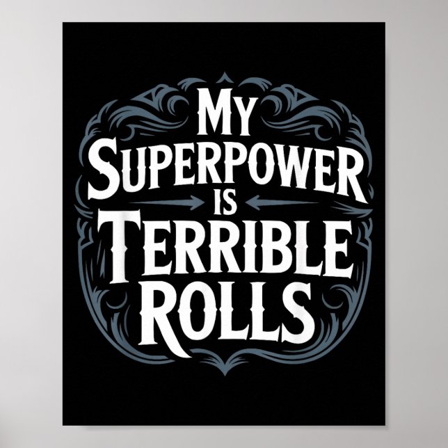 Role Playing Gamer Rpg Master D20 Tabletop Funny R Poster (Front)