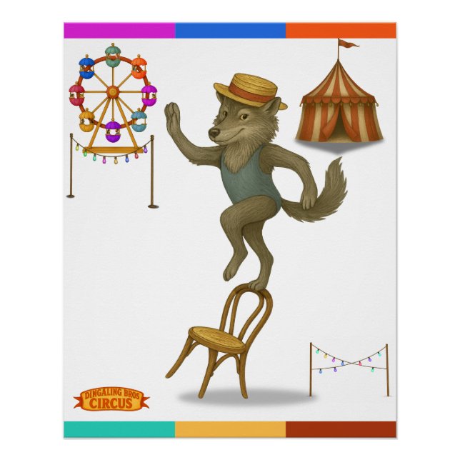 Rolf wolf balancing act poster (Front)