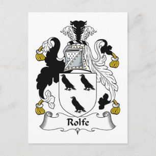 Rolfe Family Crest Postcard